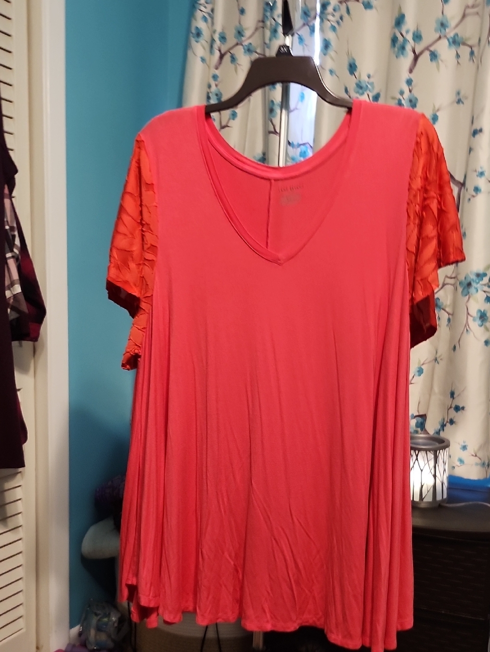 Lane Bryant Coral V-Neck Swing Tunic